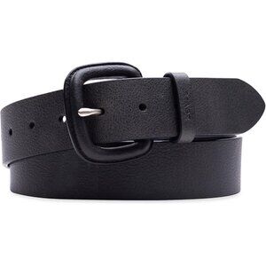 Women's Black Imported Casual Wrapped Buckle Leather Belt For Jeans Dresses
